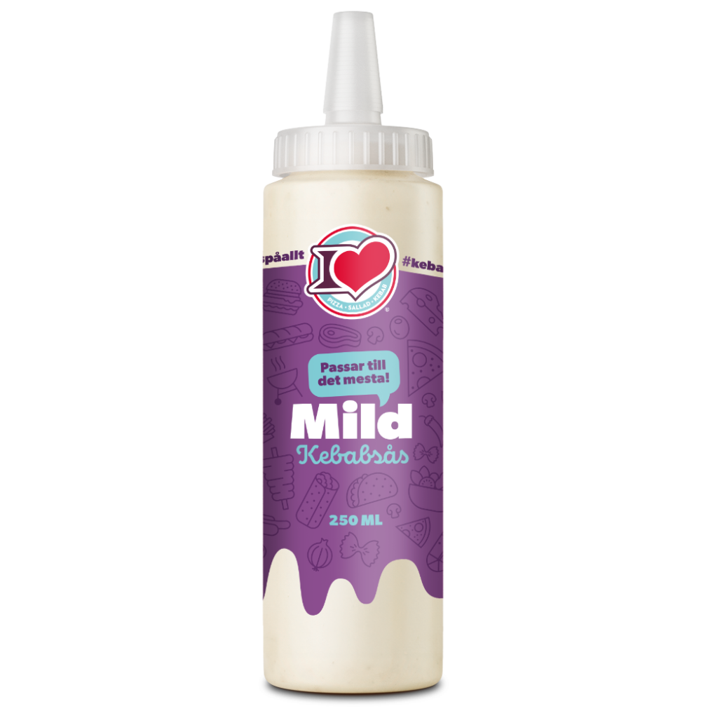 Mild kebabsås på flaska